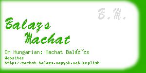 balazs machat business card